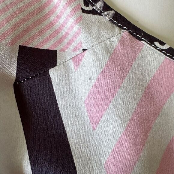 Victoria’s Secret Newspaper Floral Stripe Patchwork Print Satin Cami Tank S - Picture 10 of 12